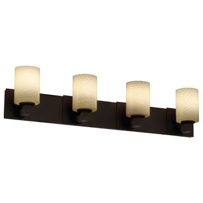 Fusion Cylinder Shade Modular Bath Bar by Justice Design Group - Starlight Lighting USA and Canada